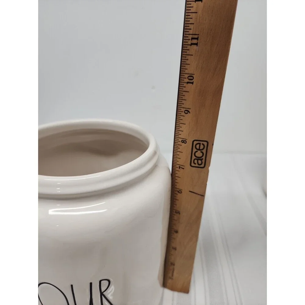 Rae Dunn Artisan Collection By Magenta 8 Inch Long Letter Flour Cannister NWOT